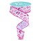 RG Ribbon: 1.5" Valentine's Day Leopard Heart Ribbon - Purple, Pink - For Bows, Wreaths, Gift Wrap, Crafts, and Decorations